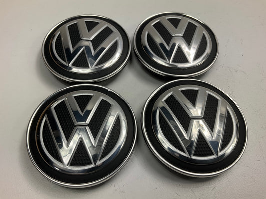 (4) NEW UNBOXED OEM VW 5G0601171 Wheel Center Caps 5G0-601-171-XQI