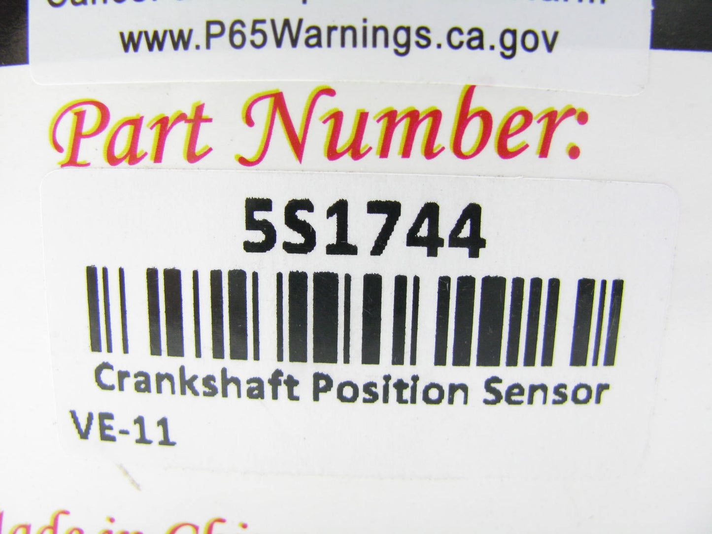 NEW - OUT OF BOX 5S1744 Crankshaft Position Sensor 1989-1994 Ford Mazda 2.3L-L4