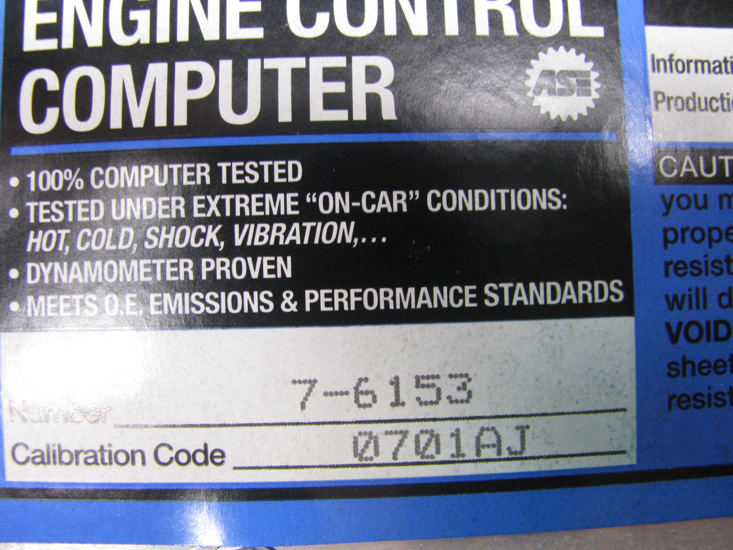 REMAN 6153 Engine Control Computer Module For 90 DSM Eclipse 2.0L AWD DOHC Turbo