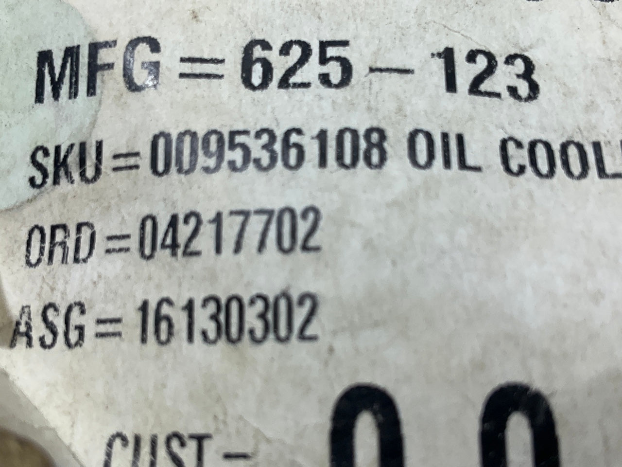 NEW 625-123 Engine Oil Cooler Hose Line Assembly, Lower