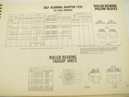 Vintage - BEARING MANUAL (Parts Catalog) From 1962, 174 Pages, Good Condition