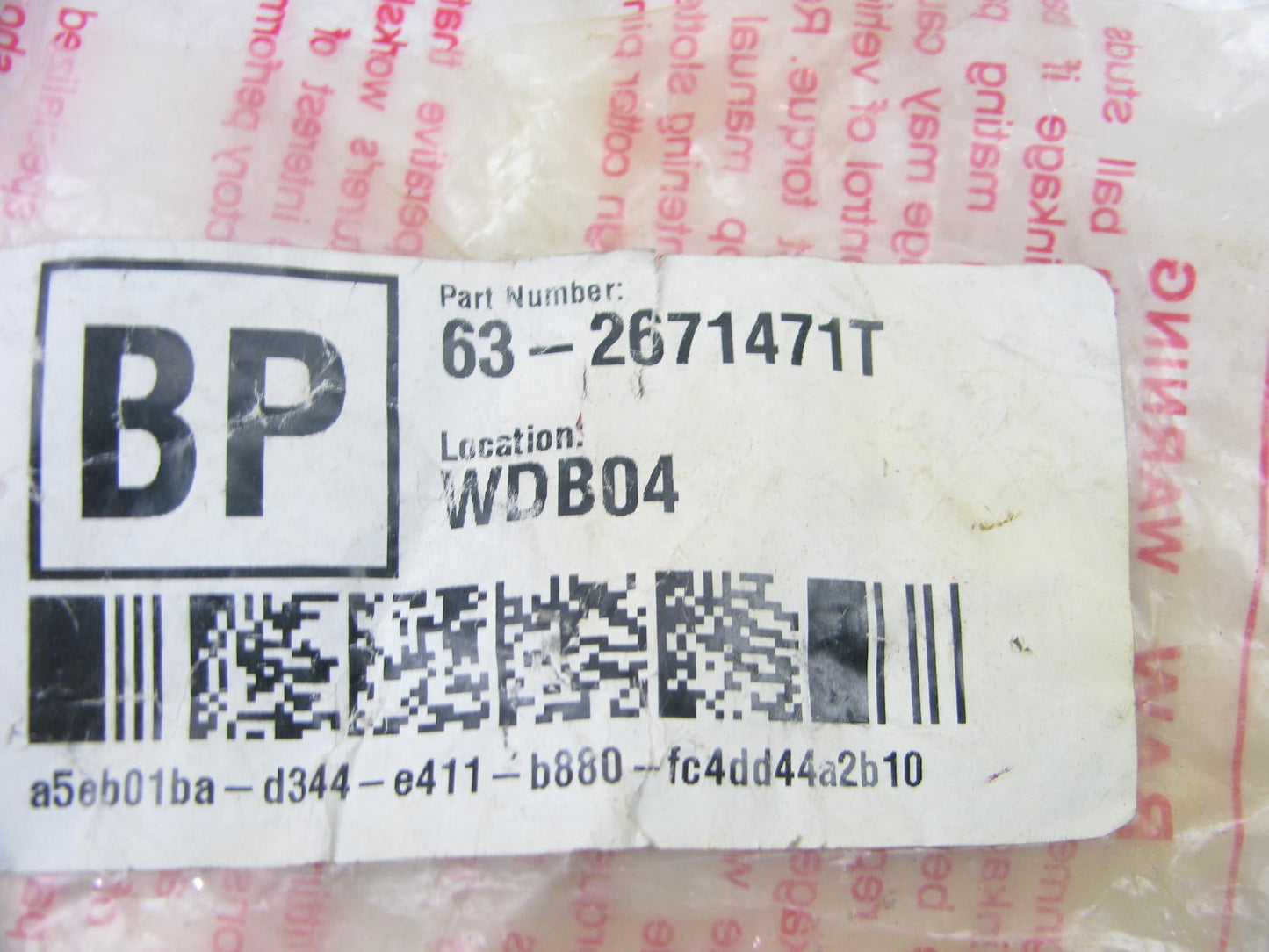 (2) NEW - OUT OF BOX 63-2671471T Suspension Control Arm Bushing - Front Upper