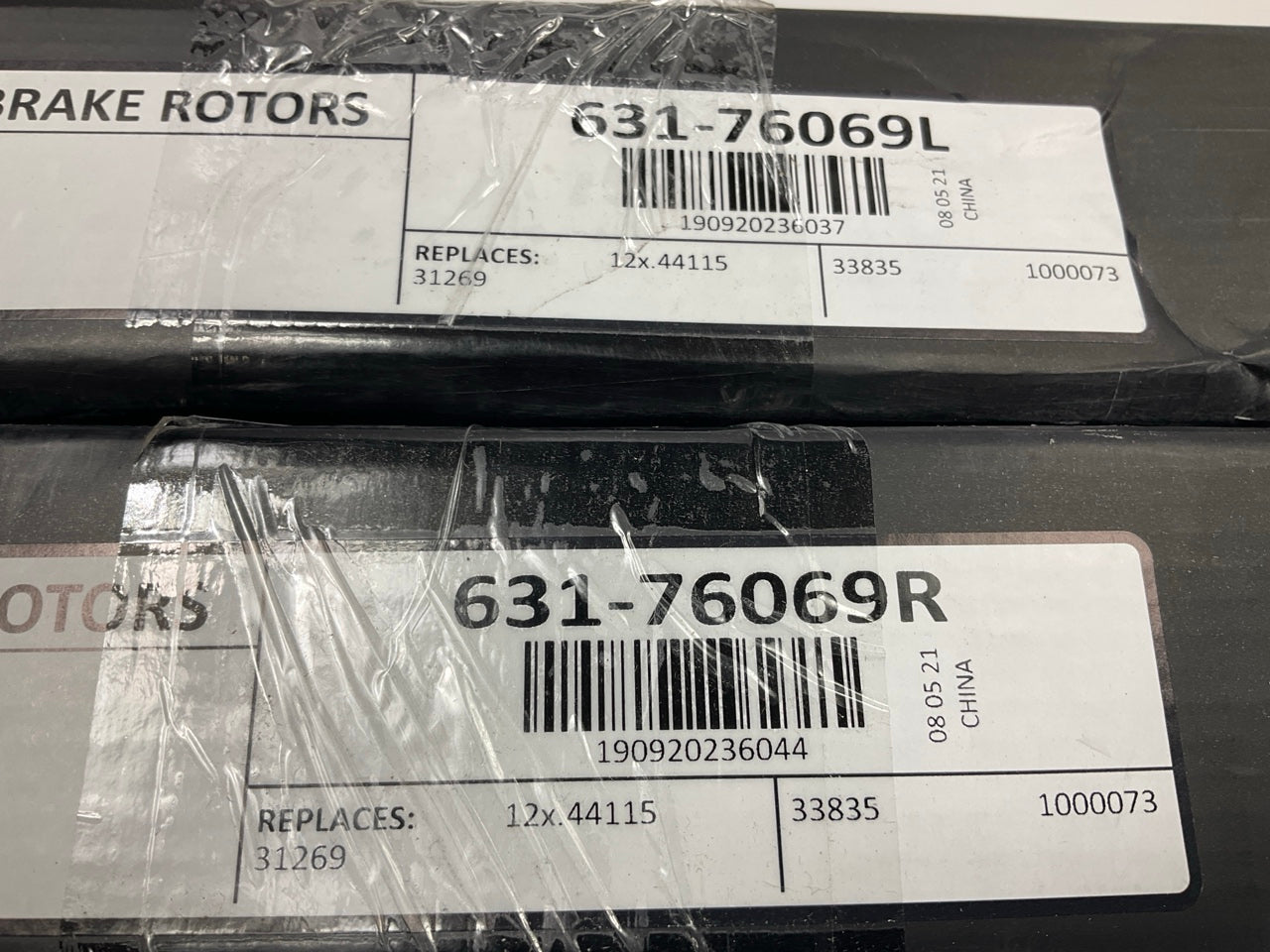 NEW - OUT OF BOX 631-76069L-631-76069R Rear Right & Left Disc Brake Rotor
