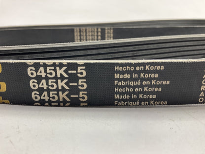 NEW AFTERMARKET 645K5 Serpentine Belt