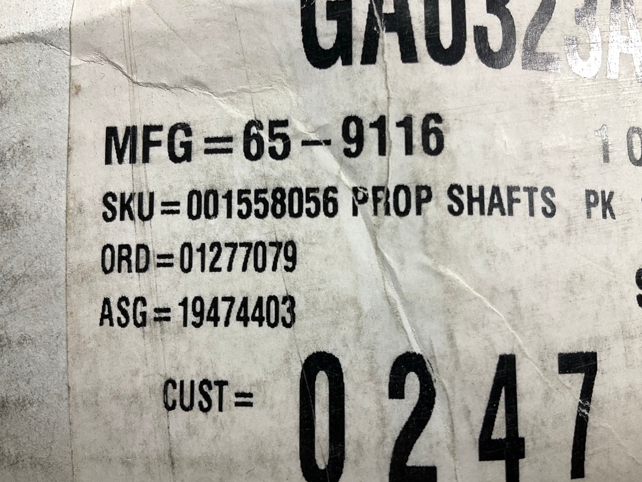REMAN. 54-5/16'' Rear Prop Driveshaft 1999-2002 F-250 F350 SDy 4WD 5.4L Manual