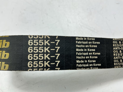 NEW - 655K-7 Serpentine Belt