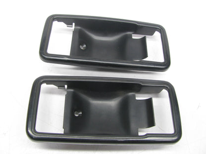 (x2)  OEM Front Interior Door Handle Bezel Black, For Various 1974-1984 Toyota