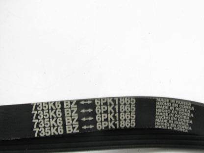 NEW OUT OF BOX - 6PK1865 Serpentine Belt - 0.84'' X 74.00'' - 6 Ribs
