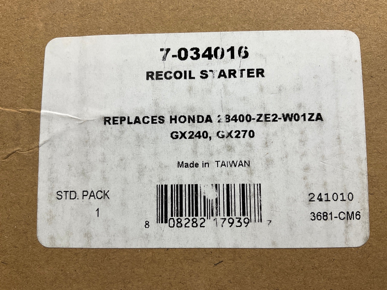 Primeline 7-034016 Recoil Starter For Honda 28400-ZE2-W01ZA GX240 GX270