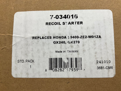 Primeline 7-034016 Recoil Starter For Honda 28400-ZE2-W01ZA GX240 GX270