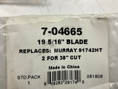 (2) 7-04665 19-1/2'' Lawn Mower Blades For Murray 38'' Cut, 91742E701, 91742HT
