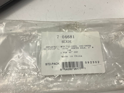 (2) 7-04681 21-3/16'' Lawn Mower Blades 942-0499, 942-0499A, 942-0508, 942-0508A