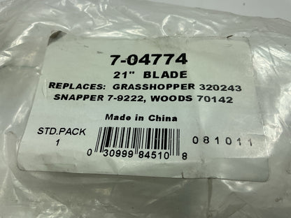 NEW 7-04774 Lawn Mower 21'' Blade For Grasshopper 61'' Cut, 320243, 7-9222, 70142