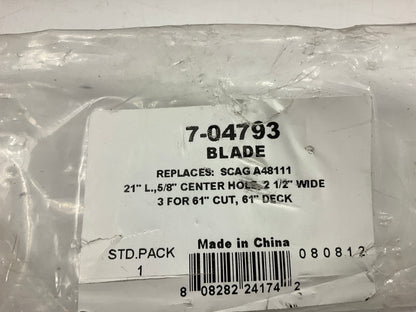 3 Pack 7-04793 Lawn Mower Blade For 61'' Replaces Scag 48111 481708 481712 482787