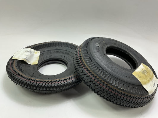 (2) Primeline 7-04827, 410 X 350-4 Tires 410X350X4,  Saw Tooth Tread