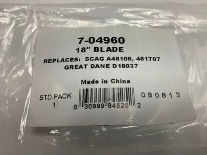 7-04960 18'' Lawnmower Blade For Scag SST Turf Tiger & SSZ Super Z