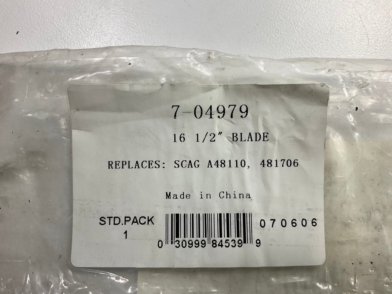 PrimeLine 7-04979, SCAG A48110, 481706 Lawn Mower Blade 16-1/2''