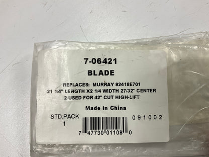 Prime Line 7-06421 21-1/4'' High Lift Lawn Mower Blade Replaces Oregon 97-008