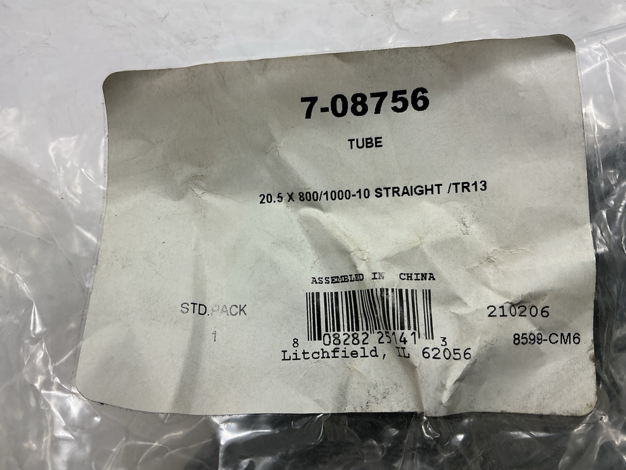 (2) 7-08756 20.5x8.0-10 Trailer Tire Inner Tube For 20.5X8.00-10, 205/65-10