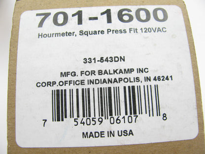 NEW UNBOXED Fork Lift Tractor Hour Meter Gauge - 1.45'' X .95'' Opening 331-543DN
