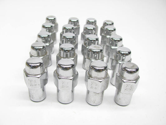 (20) 1/2'' X 20 Chrome Lug Nuts Tapered (60°) Seat RH Thread Chrome 73178