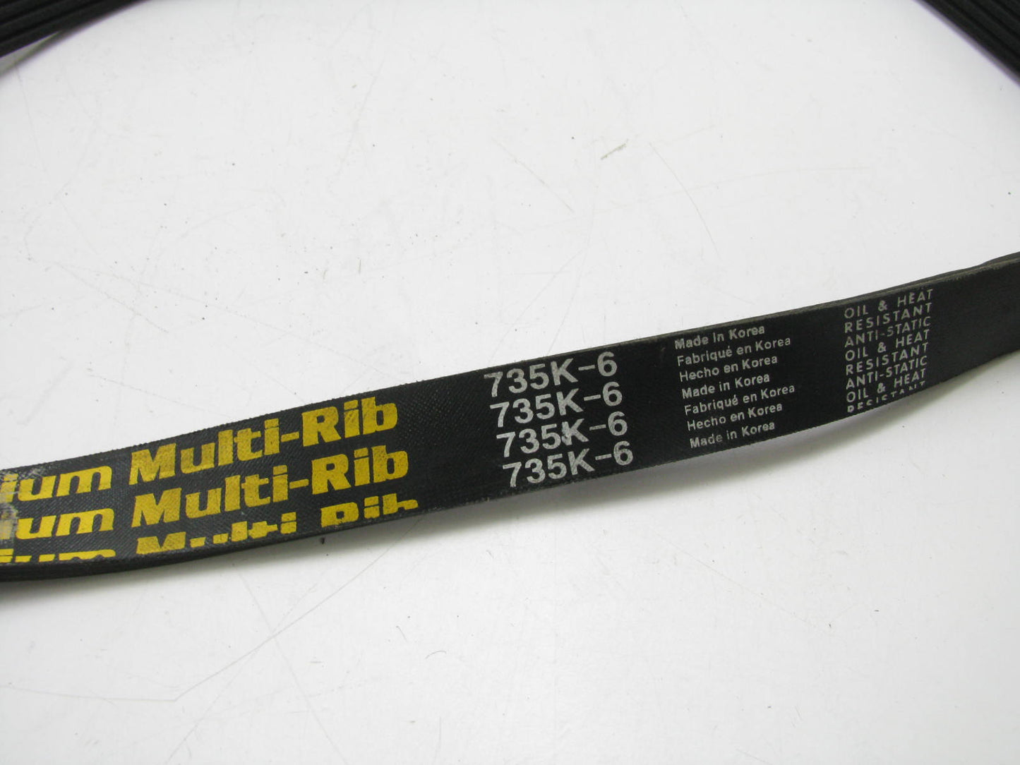 NEW OUT OF BOX - 735K6 Premium Multi-Rib Serpentine Belt - 0.84'' X 74.00'' 6 Ribs