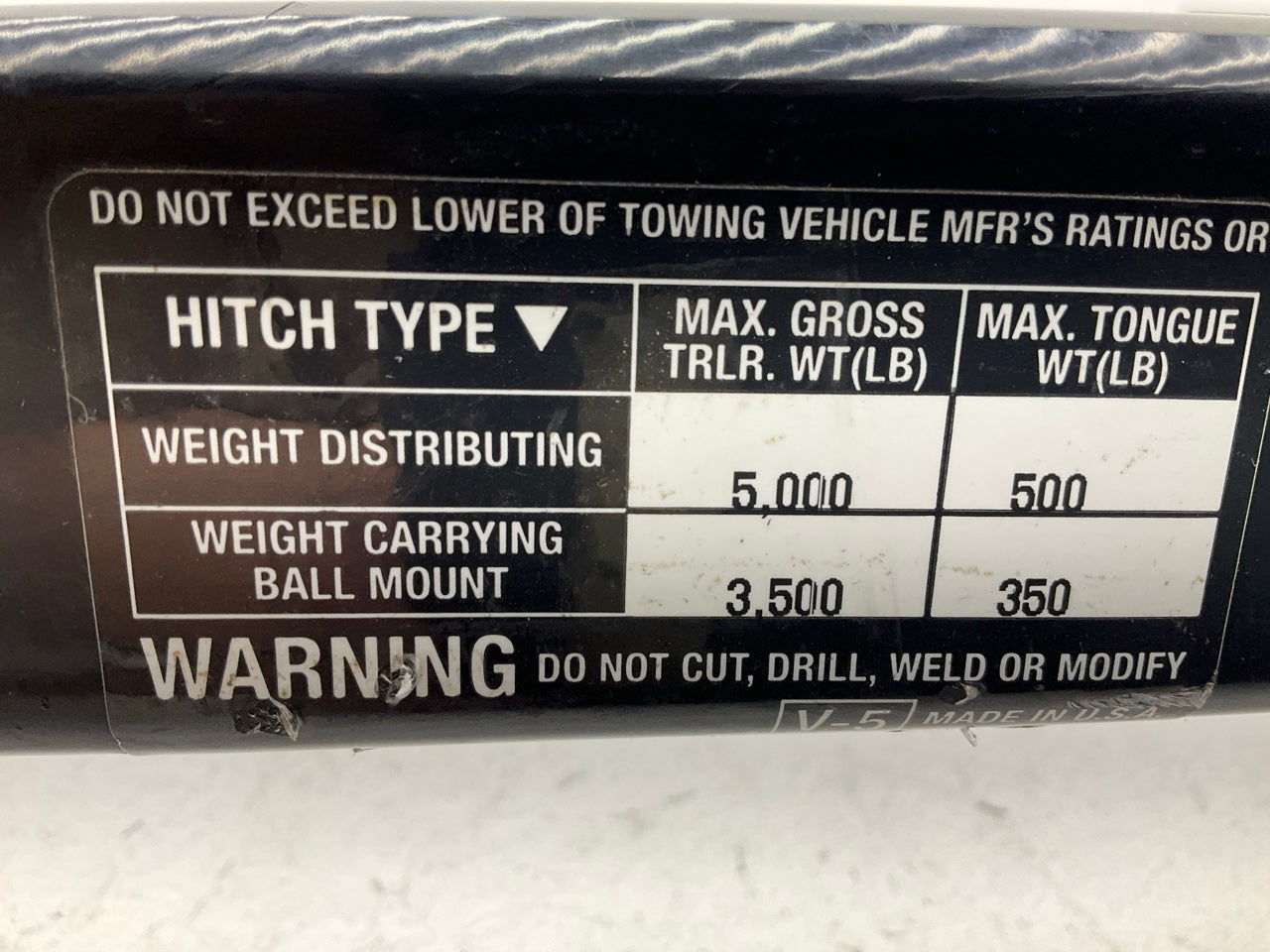 Incomplete, Missing Hardware - Draw-Tite 75158 Max-Frame Class III Trailer Hitch