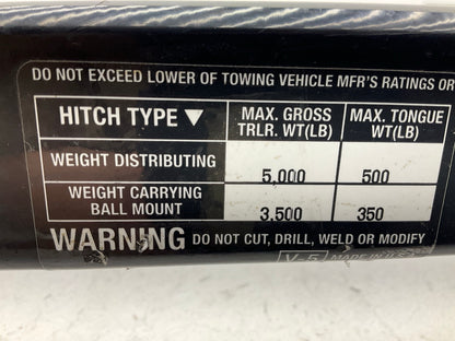 Incomplete, Missing Hardware - Draw-Tite 75158 Max-Frame Class III Trailer Hitch