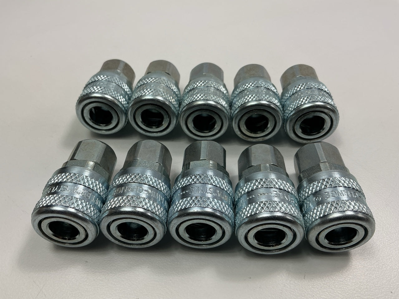 (10) Unboxed Milton 775 1/4'' FNPT A Style Push Type Couplers
