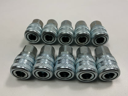 (10) Unboxed Milton 775 1/4'' FNPT A Style Push Type Couplers