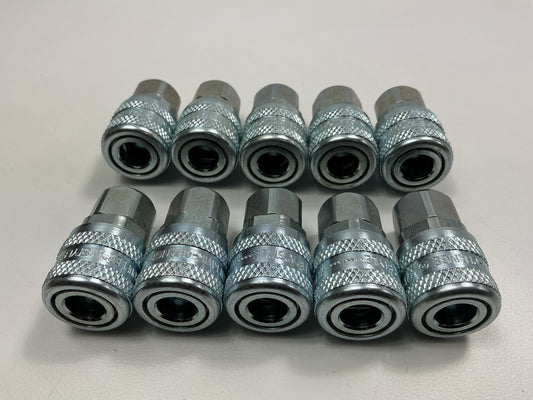 (10) Unboxed Milton 775 1/4'' FNPT A Style Push Type Couplers