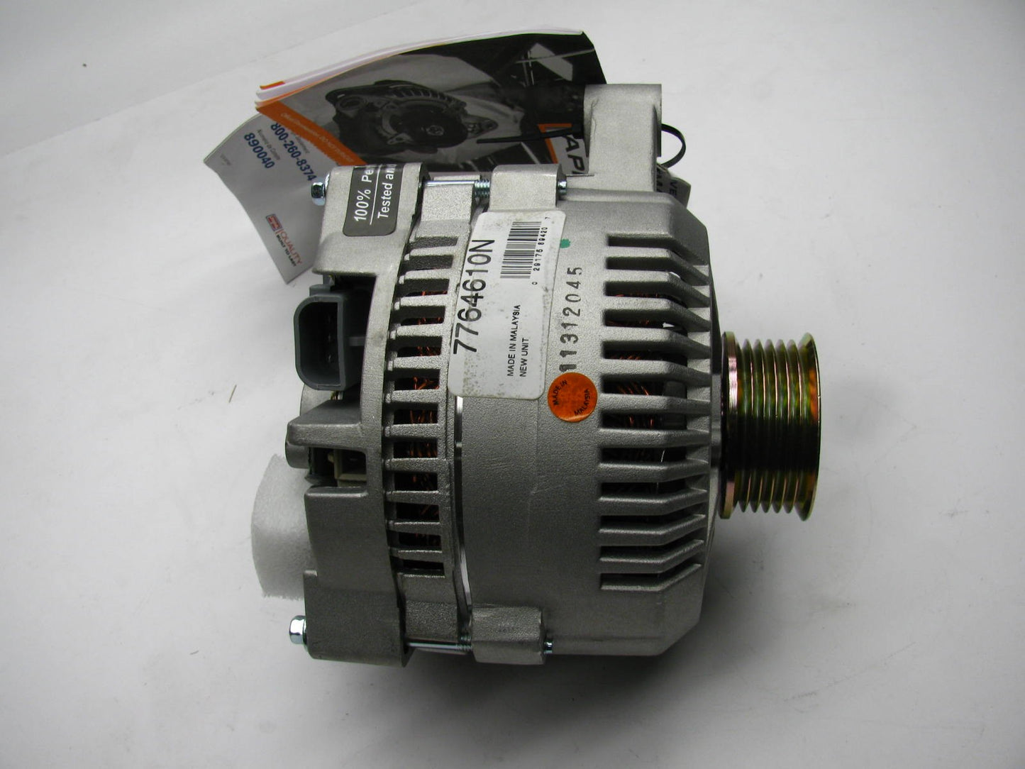 NEW 7764610N Alternator W/ D-Shaped Regulator Connector.  130 AMP