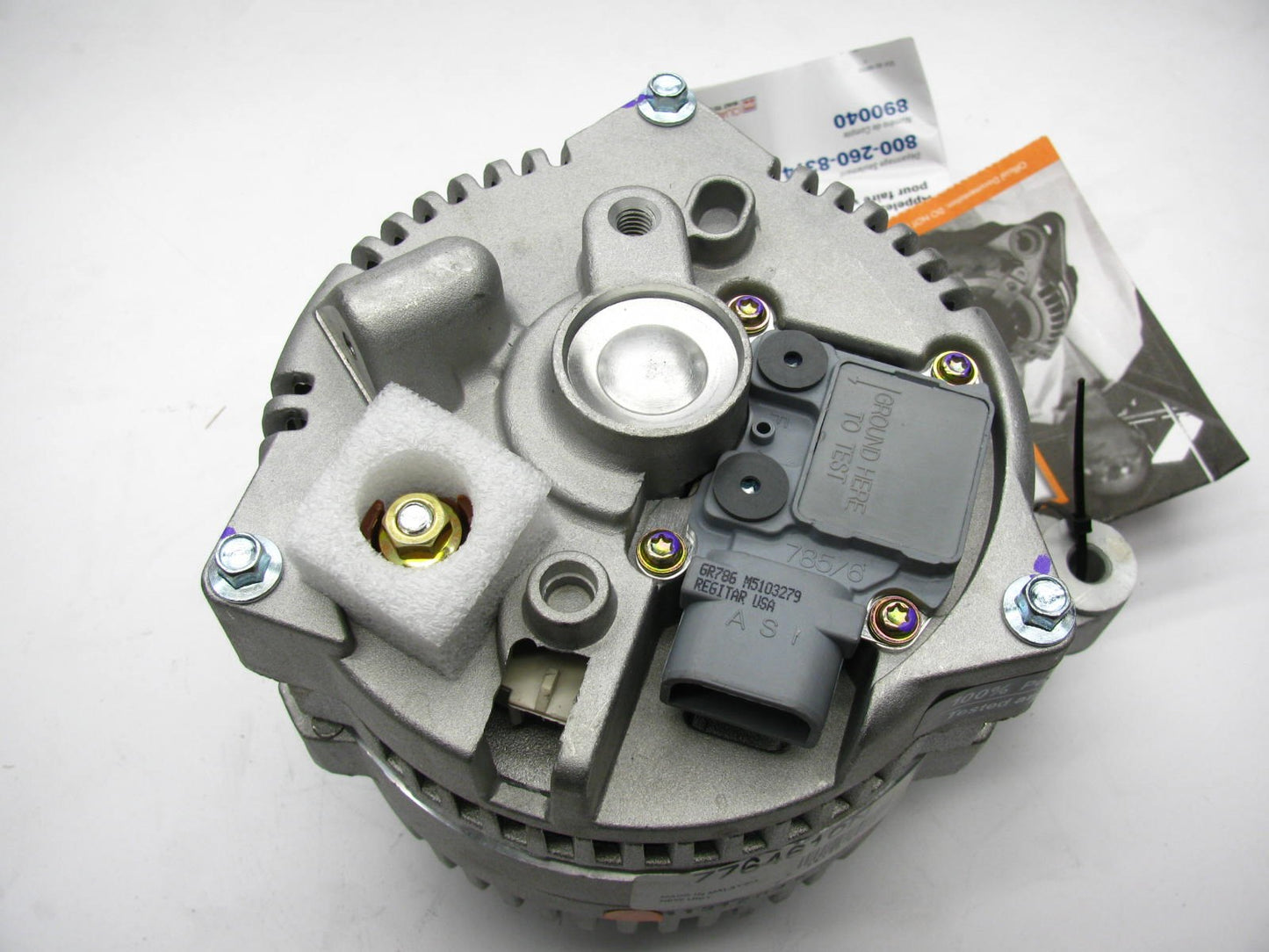 NEW 7764610N Alternator W/ D-Shaped Regulator Connector.  130 AMP
