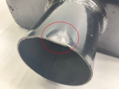 DENTED #1 SEE PHOTOS CherryBomb Vortex Muffler 3'' Center ID, 2.5'' Dual OD, 16'' L