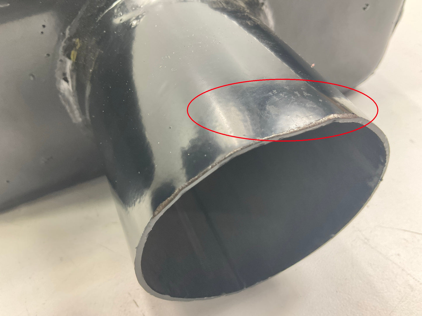 DENTED #1 SEE PHOTOS CherryBomb Vortex Muffler 3'' Center ID, 2.5'' Dual OD, 16'' L