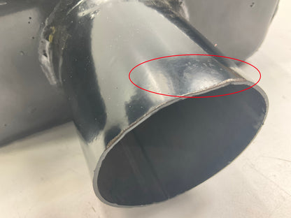 DENTED #1 SEE PHOTOS CherryBomb Vortex Muffler 3'' Center ID, 2.5'' Dual OD, 16'' L