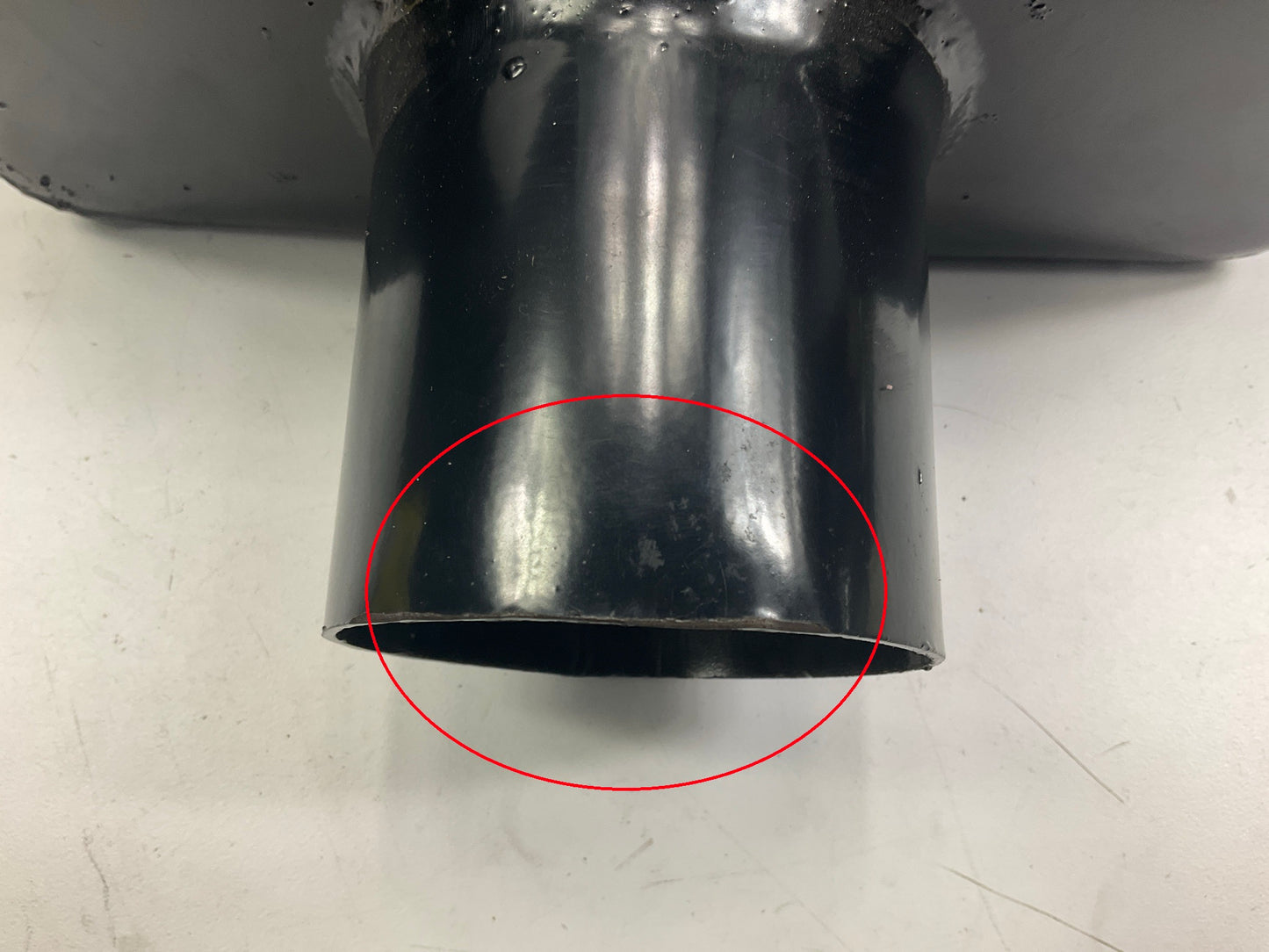 DENTED #1 SEE PHOTOS CherryBomb Vortex Muffler 3'' Center ID, 2.5'' Dual OD, 16'' L
