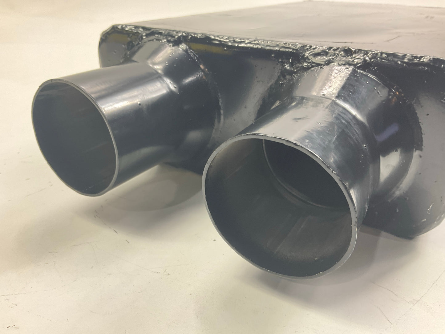 DENTED SEE PHOTO Cherry Bomb Vortex Muffler 3'' Center ID, 2.5'' Dual OD, 16'' Long
