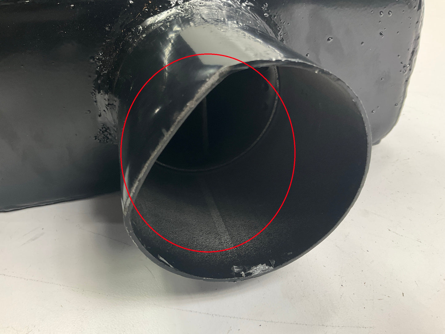 DENTED SEE PHOTO Cherry Bomb Vortex Muffler 3'' Center ID, 2.5'' Dual OD, 16'' Long