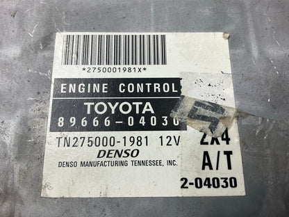 USED - 01-03 Toyota Tacoma 3.4L V6 2WD AUTO Engine Computer ECM ECU 89666-04030