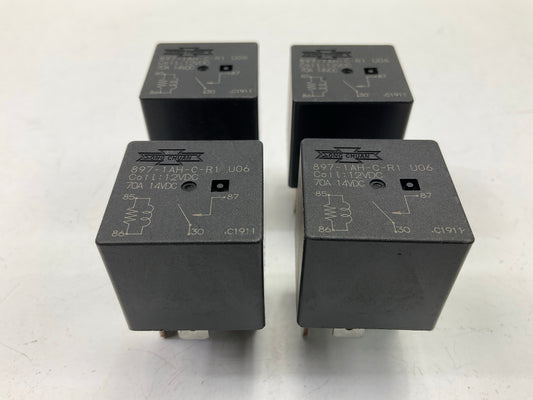 (4) New Unboxed Song Chuan 897-1AH-C-R1 Automotive Relay Heavy Duty 12V 70A