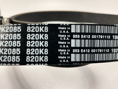 NEW - 8PK2085 Serpentine Belt - MADE IN USA