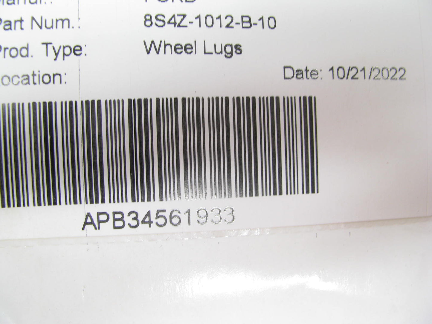 (x20) OEM Ford Bulk  Wheel Lug Nuts 8S4Z-1012-B  For 11-13 Fiesta 09-11 Focus