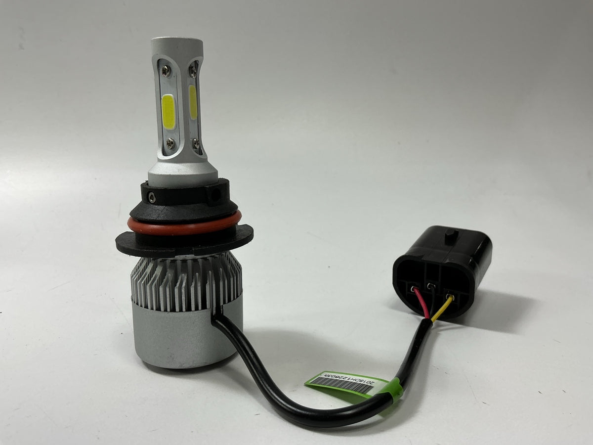 9007 HB5 COB C6 Series LED 6500K White Conversion Kit High Low Light Bulbs PAIR
