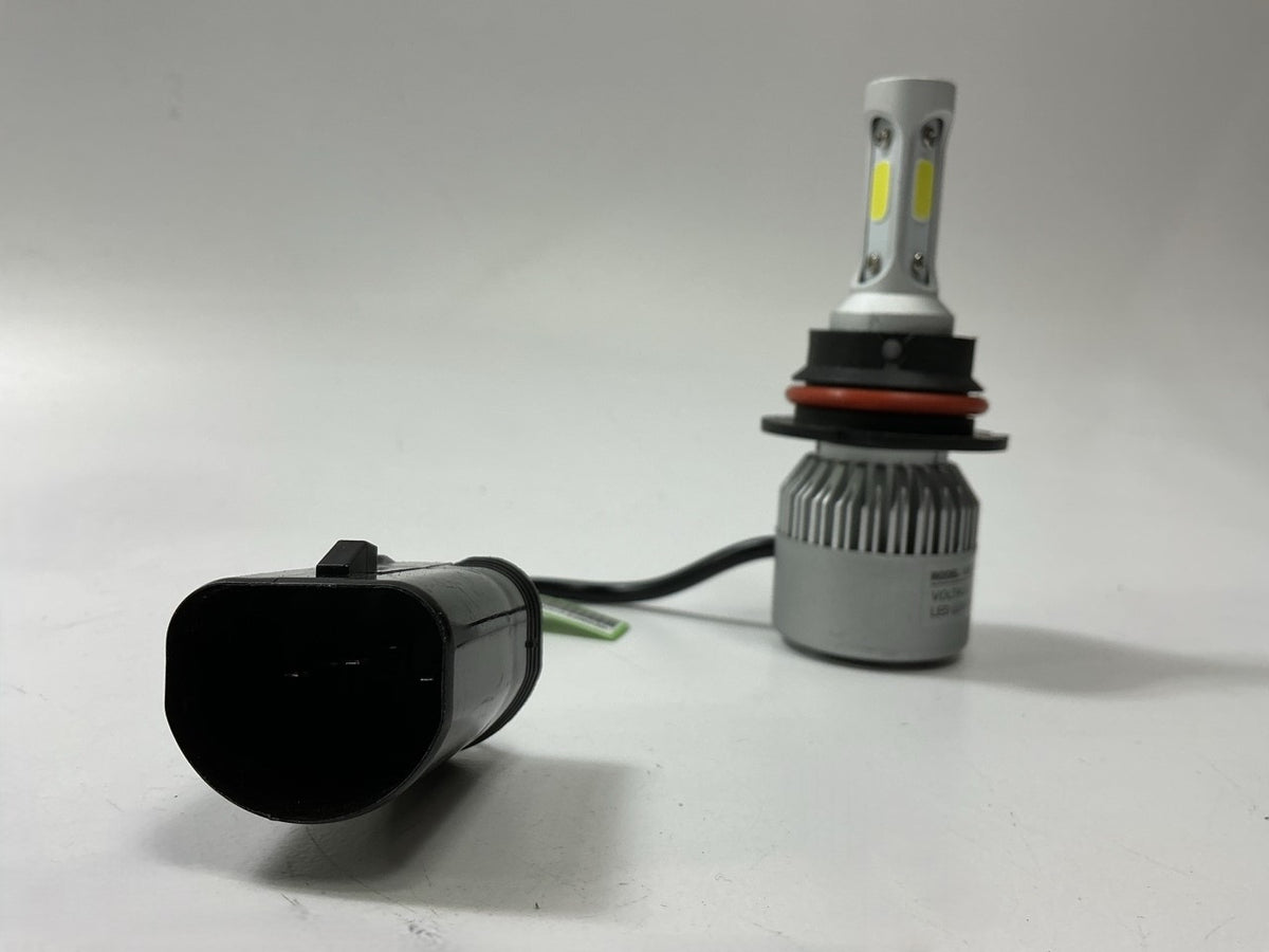 9007 HB5 COB C6 Series LED 6500K White Conversion Kit High Low Light Bulbs PAIR