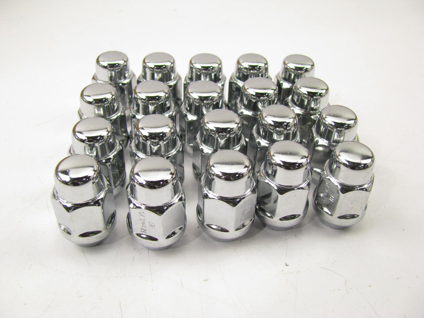 20 Pcs - Gorilla 12mm X 1.75 Chrome Lug Nuts Tapered (Bulge) (60 Degrees) 13/16''