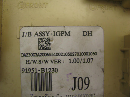 NEW - OUT OF BOX 91951-B1230 Cabin Fuse Junction Box For 2014-16 Genesis