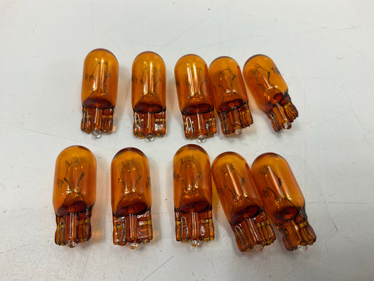 (10) 950194NA Miniature Light Bulb Amber - Wedge T-3 1/4 14V 3.78 Watt
