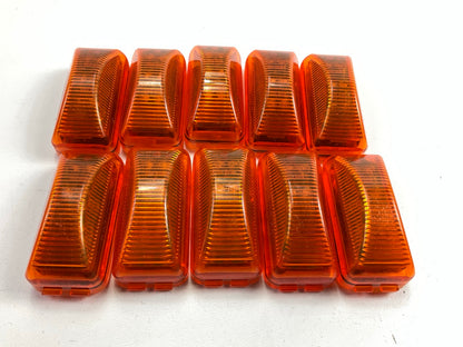 (10) Unboxed Glo-Brite 9530-88 Rectangular Amber Clearance Marker Lights 2''x1''