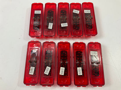 (10) New Unboxed Glo-Brite 9563-88 Red Model 19 Marker & Clearance LED Lights